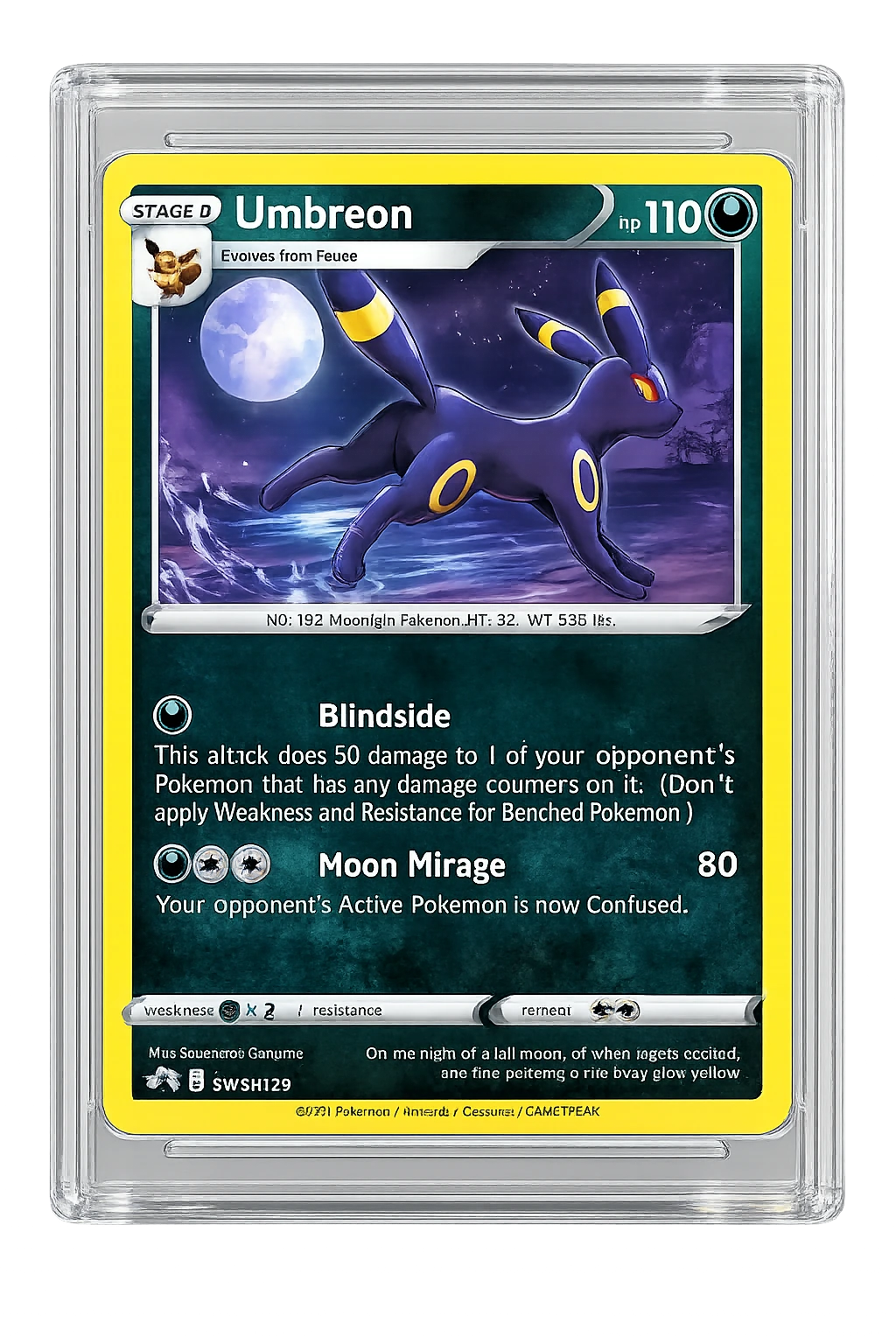 Graded moon holographic Umbreon trading card