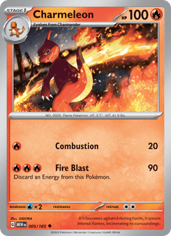 Charmeleon, Pokémon 151 card 005