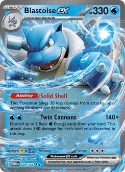 Blastoise ex, Pokémon 151 card 009