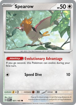 Spearow, Pokémon 151 card 021