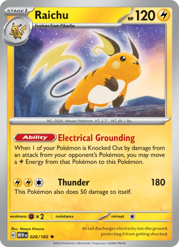 Raichu, Pokémon 151 card 026