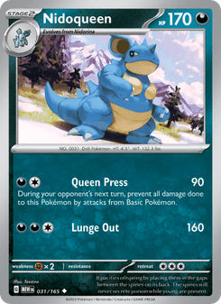 Nidoqueen, Pokémon 151 card 031