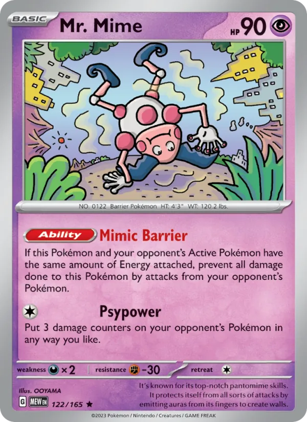 Mr. Mime, Pokémon 151 card 122