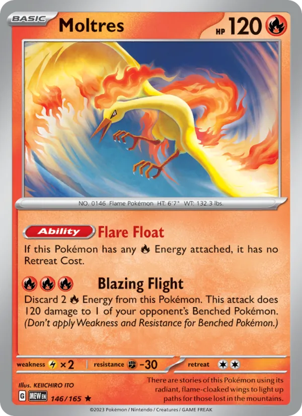 Moltres, Pokémon 151 card 146