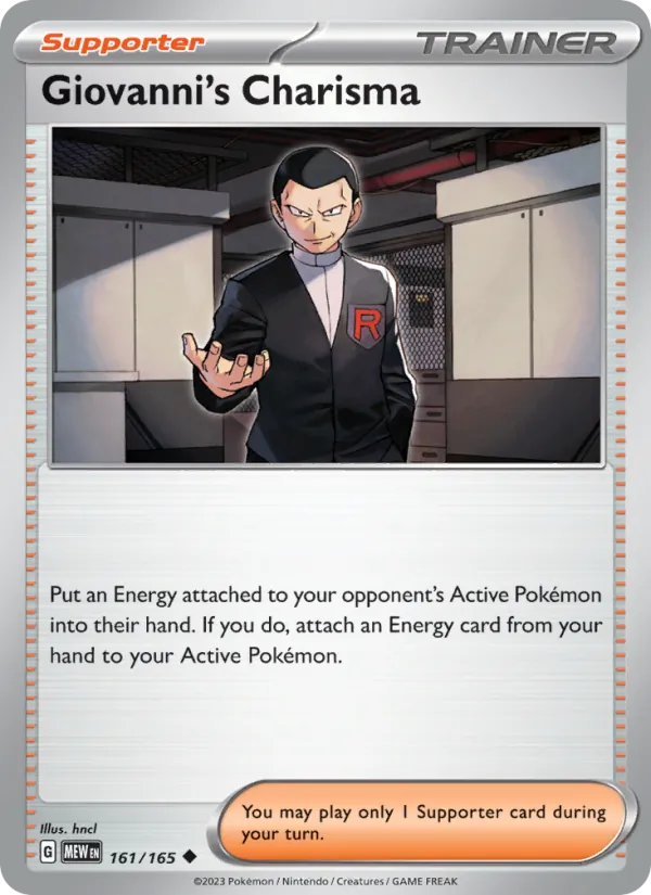 Giovanni's Charisma, Pokémon 151 card 161