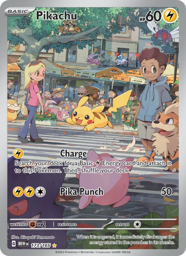Pikachu, Pokémon 151 card 173